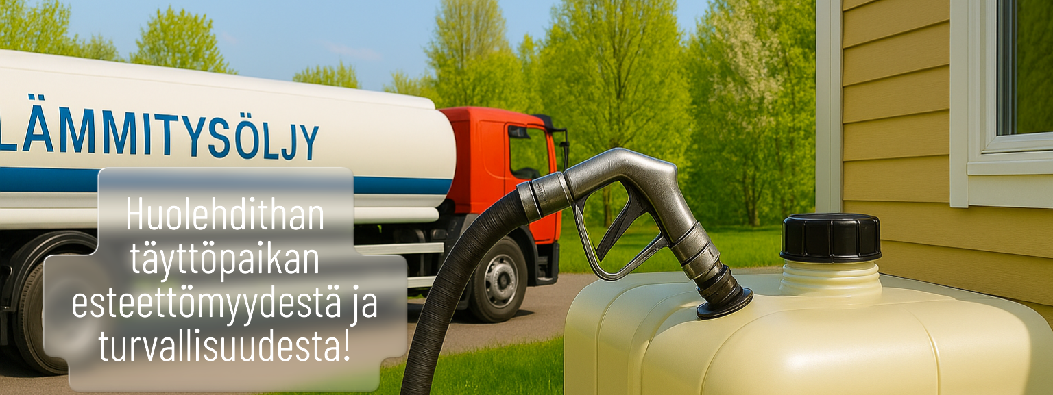 Huolehdithan täyttöpaikan esteettömyydestä ja turvallisuudesta!